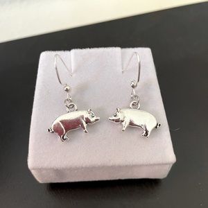 Handmade Pig Fishhook Earrings